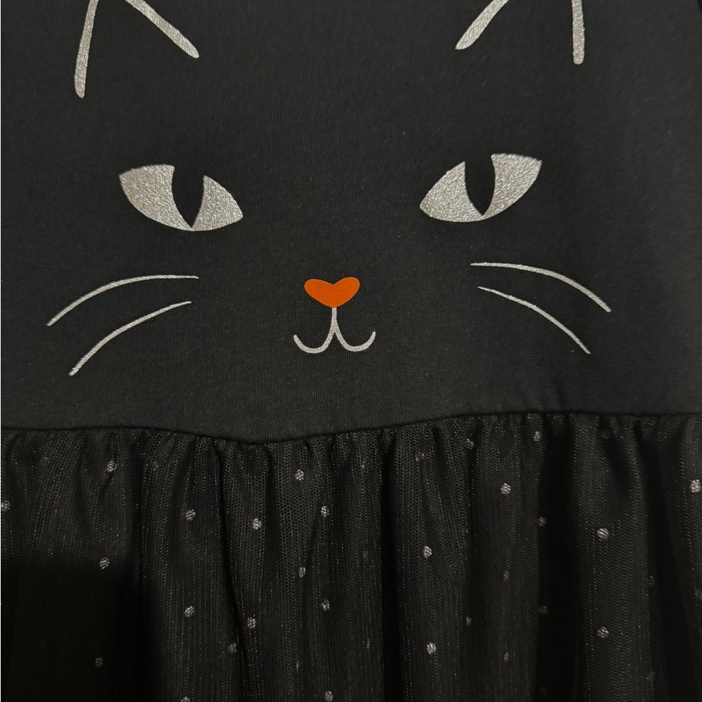 2/$15! Carter's Halloween Black Cat Face Dress